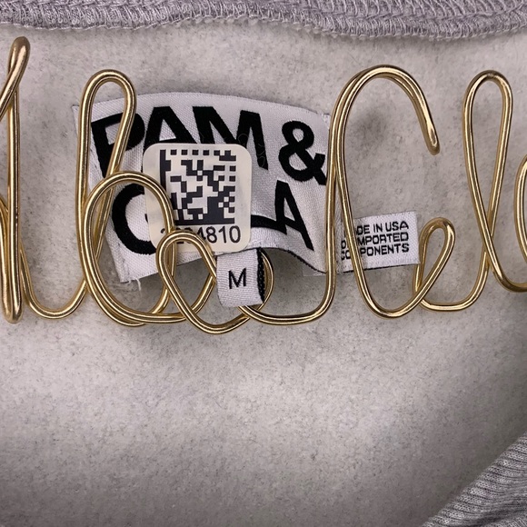 Pam & Gela Heather Gray Short Sleeve Sweatshirt - Picture 10 of 11